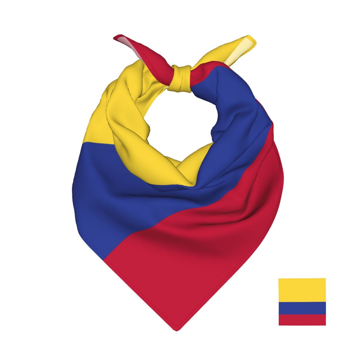 Head Wrap Turban - 50cm*50cm Colombia Flag Scarf Head Hair