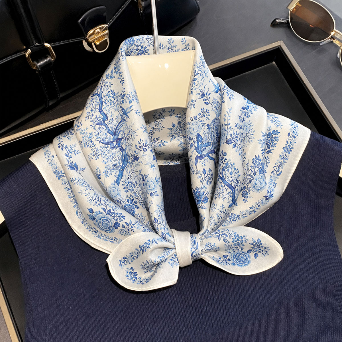 100% Real Silk Scarf Women Squ - Scarf Silk Square review and price